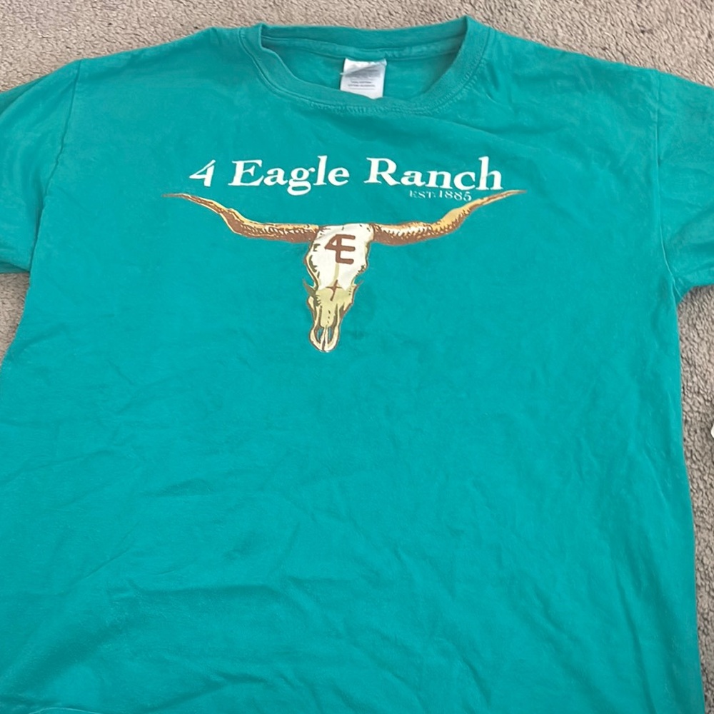 Gildan Teal 4 Eagle Ranch Short Sleeve Tee